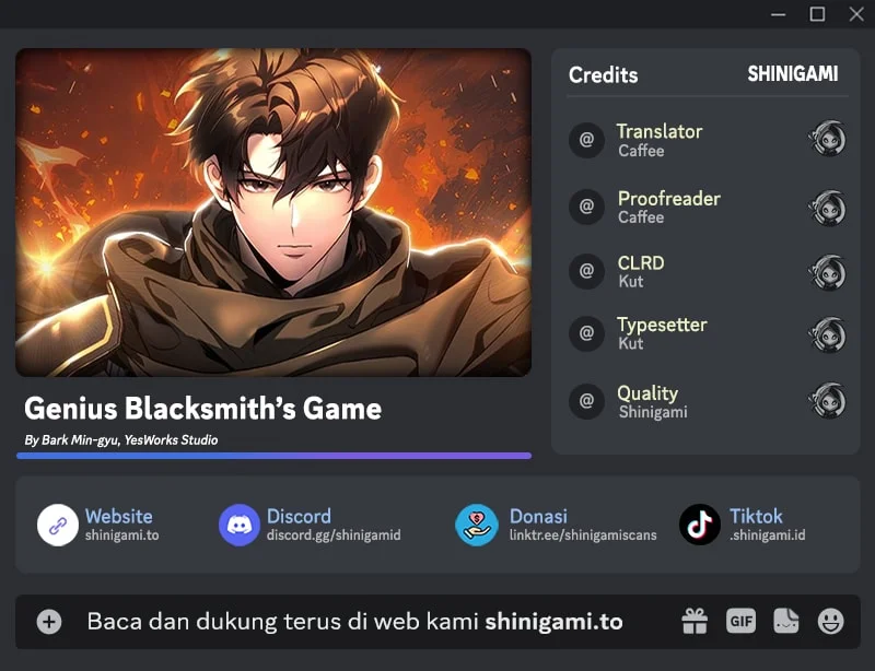Komik Genius Blacksmith’s Game Chapter 61 gambar 1