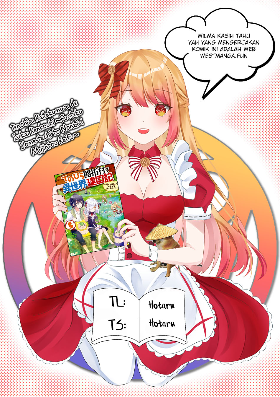 Komik Tenohira Kaitakumura de Isekai Kenkouki ~Fueteku Yome-tachi to Nonbiri Mujintou Raifu~ Chapter 49 gambar 1