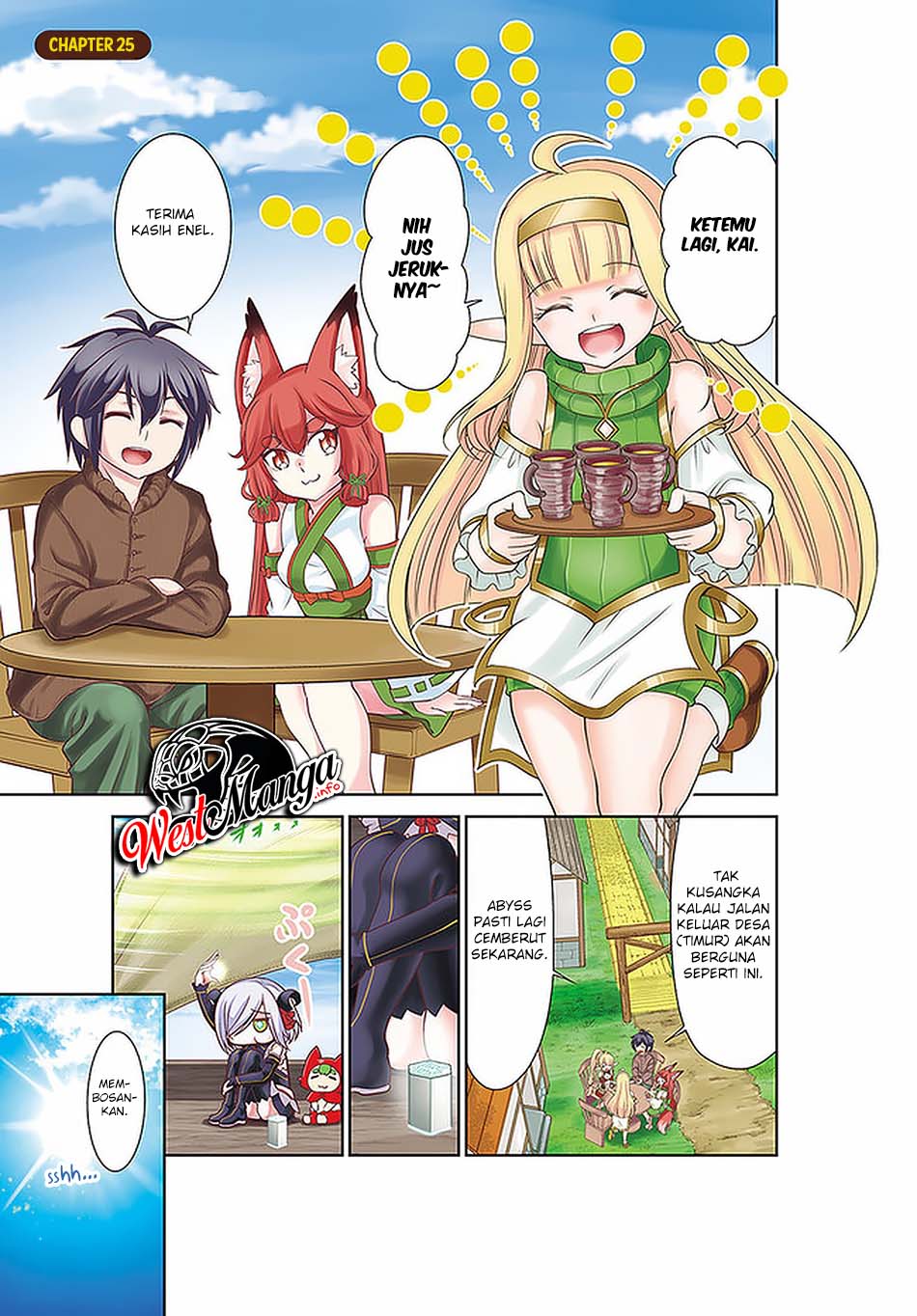 Manga Tenohira Kaitakumura de Isekai Kenkouki ~Fueteku Yome-tachi to Nonbiri Mujintou Raifu~ Chapter 25 gambar 2