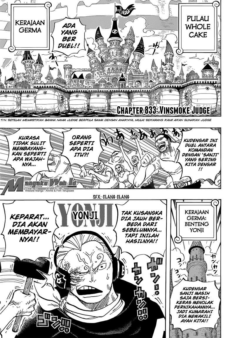 One Piece Chapter 833 page 3